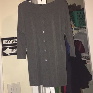 Grey mid sleeve sweater dress